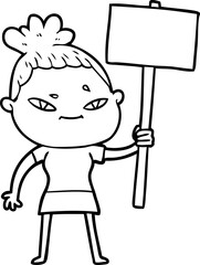 cartoon woman