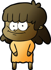 cartoon smiling woman