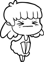 cartoon angry girl