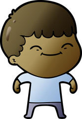 cartoon happy boy