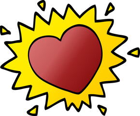 cartoon doodle love heart