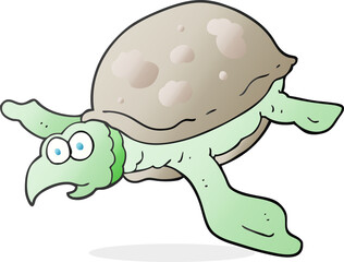 freehand drawn cartoon turtle