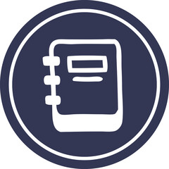 note book circular icon symbol