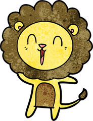 laughing lion cartoon