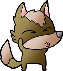 cartoon wolf whistling