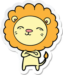 sticker of a cartoon lion