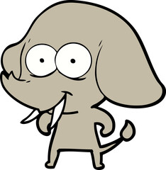 happy cartoon elephant