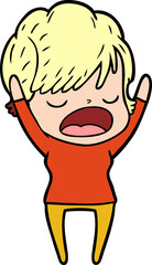 cartoon woman talking