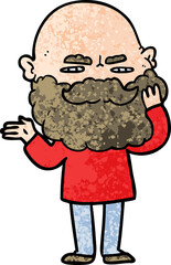 cartoon man with beard frowning