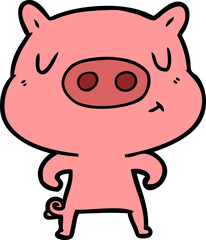 cartoon content pig