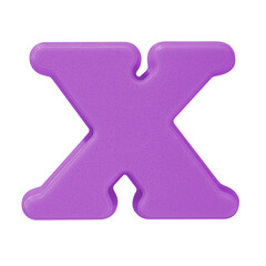 Obraz premium letter X uppercase alphabet plastic with Clipping path