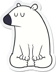 sticker of a polar bear cartoon
