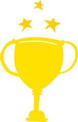 flat color style cartoon sports trophy