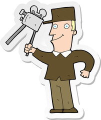 sticker of a cartoon film maker