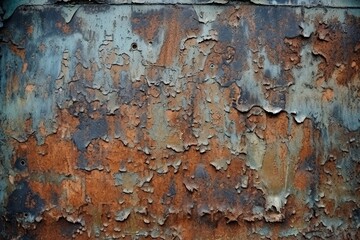 illustration, the texture of an old rusty wall with stains, ai generative