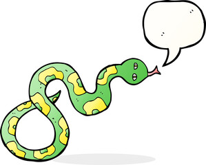 cartoon snake with speech bubble