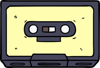 cartoon old cassette tape