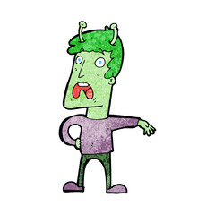 cartoon unhappy alien