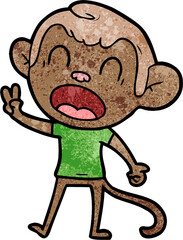 shouting cartoon monkey