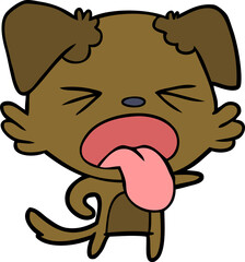 cartoon disgusted dog