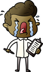 cartoon crying man