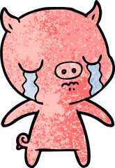 cartoon pig crying
