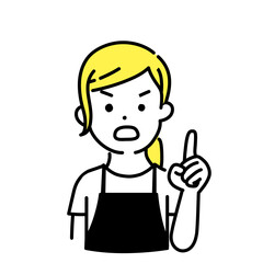 かわいい人物のイラストシリーズ _ 女性の店員_ 重要