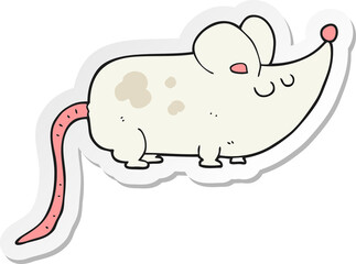 sticker of a cute cartoon mouse