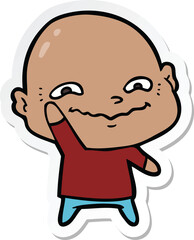 sticker of a cartoon creepy guy