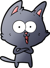 funny cartoon cat