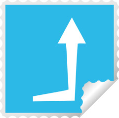 square peeling sticker quirky cartoon arrow