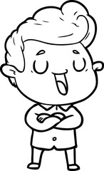 happy cartoon man