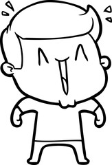 Obraz premium cartoon excited man