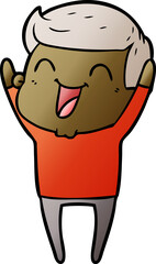 Obraz premium cartoon man laughing