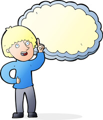 cartoon man with idea