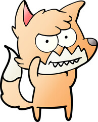 cartoon grinning fox