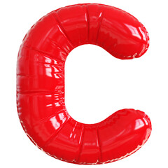 Balloon Letter C Red Modern