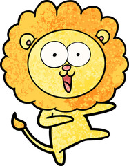 happy cartoon lion