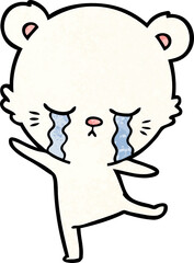 sad little polar bear cartoon