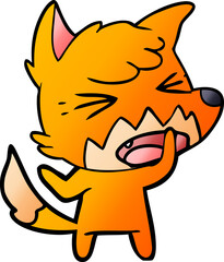 angry cartoon fox