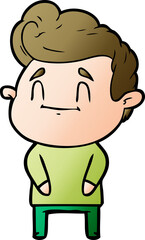 happy cartoon man