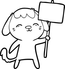 happy cartoon dog