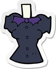 sticker of a cartoon vampire body
