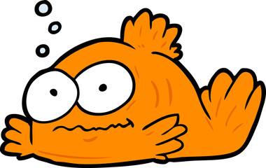 funny cartoon goldfish