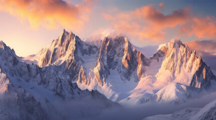 Obraz premium sunrise in the mountains