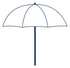 Umbrella icon. Rain weather season line symbol