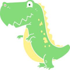 flat color illustration of dinosaur