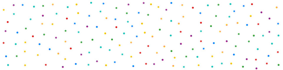 Color Dot Celebration Vector White Panoramic