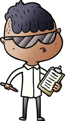 cartoon boy wearing sunglasses