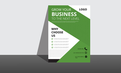 
Business Flyer Layout with Graphic Elements.
